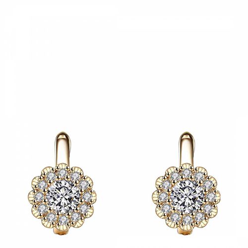 K Gold Oval Drop Cz Earrings - Chloe Collection by Liv Oliver - Modalova
