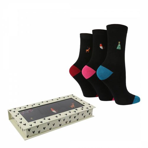 Pack Christmas Icons Classic Gixt Box Socks - Caroline Gardner - Modalova
