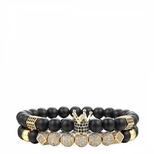 K Multi Cz Black Onyx Bracelet Set - Stephen Oliver - Modalova