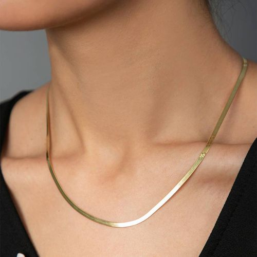 Gold Chain Necklace - Elika - Modalova