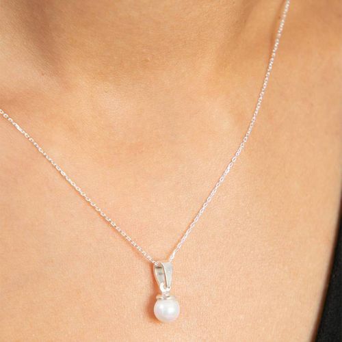 White & Gold Pearl Necklace - Elika - Modalova