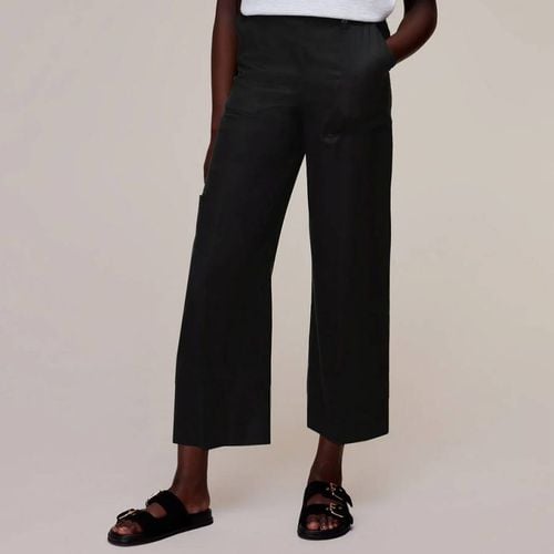 Black Kate Cropped Cargo Trousers - WHISTLES - Modalova