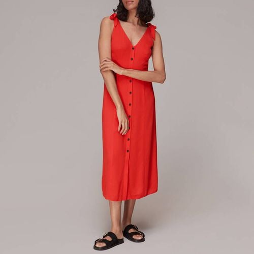 Red Hanna Tie Shoulder Dress - WHISTLES - Modalova