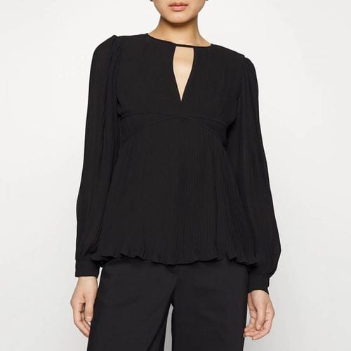 Black Pleated Peplum Top - Michael Kors - Modalova