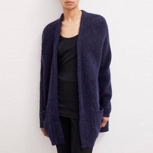 Navy Belinta Alpaca Longline Cardign - By Malene Birger - Modalova