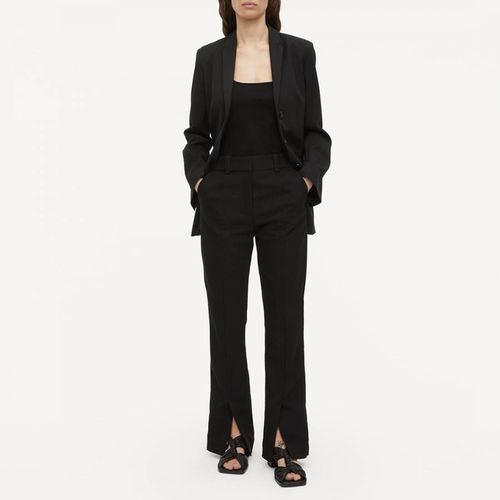 Black Orianna Front-Slit Trousers - By Malene Birger - Modalova