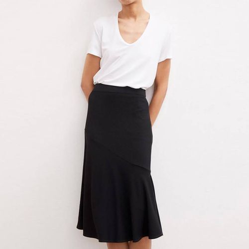 Black Tassia Ruffle Midi Skirt - By Malene Birger - Modalova