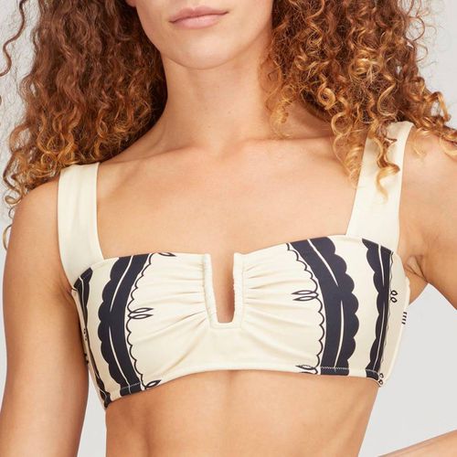 Cream/Navy Berlira Bikini Top - By Malene Birger - Modalova