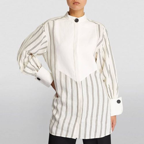 White Stripe Aglaja Linen Shirt - By Malene Birger - Modalova