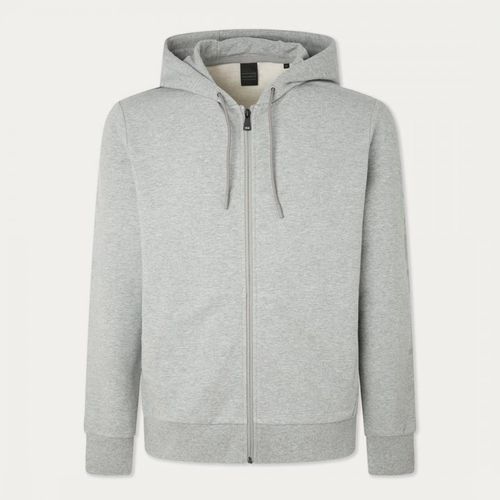 Grey Essential Cotton Blend Zip Hoodie - Hackett London - Modalova