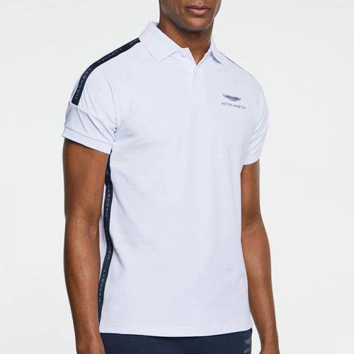 AMR Logo Tape Cotton Blend Polo Shirt - Hackett London - Modalova