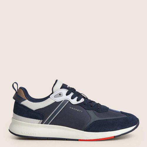 Navy Contrast Design Trainers - Hackett London - Modalova