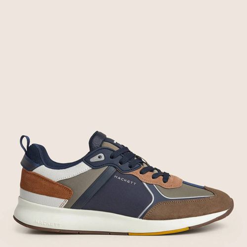 Navy Multi Contrast Design Trainers - Hackett London - Modalova