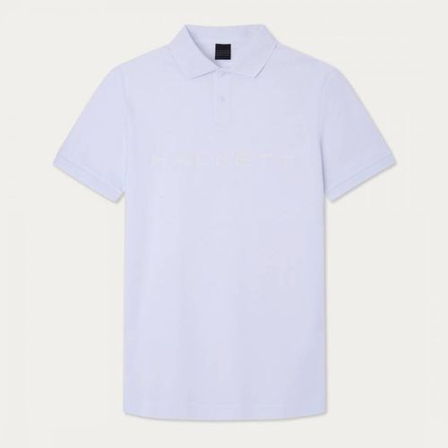 Logo Short Sleeve Cotton Polo Shirt - Hackett London - Modalova