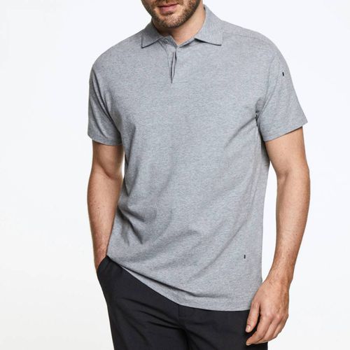 Grey Stretch Cotton Blend Polo Shirt - Hackett London - Modalova