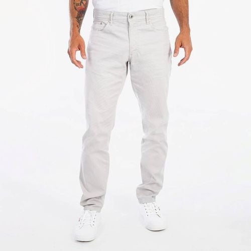 Winter White Tapered Cotton Blend Trousers - Hackett London - Modalova