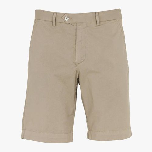 Sand Cotton Blend Shorts - Hackett London - Modalova