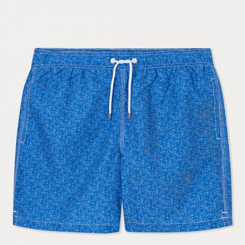 Blue Printed Swim Shorts - Hackett London - Modalova