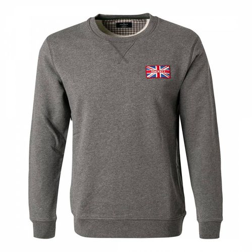 Grey Flag Logo Cotton Sweatshirt - Hackett London - Modalova