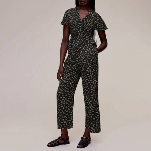 Black Abstract Print Jumpsuit - WHISTLES - Modalova