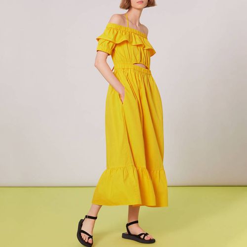 Yellow Serena Poplin Cotton Dress - WHISTLES - Modalova