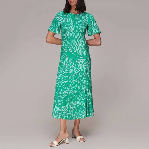 Green Alana Animal Print Dress - WHISTLES - Modalova