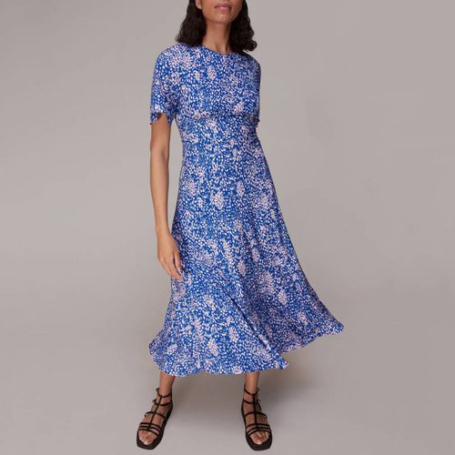 Blue Lively Animal Print Midi Dress - WHISTLES - Modalova