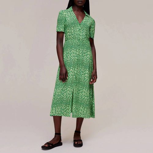 Green Animal Print Midi Dress - WHISTLES - Modalova