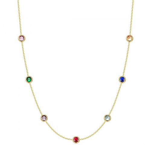 K Gold Multi Color Necklace - Liv Oliver - Modalova