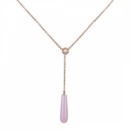 K Rose Pink Gemstone & Cz Y Necklace - Liv Oliver - Modalova