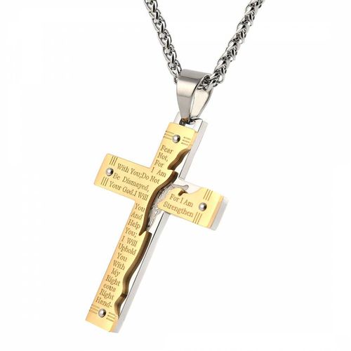 K Gold Spiritual Cross Necklace - Stephen Oliver - Modalova