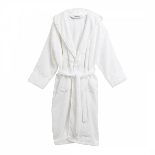 Plush Hooded L/XL Robe White - The Lyndon Company - Modalova