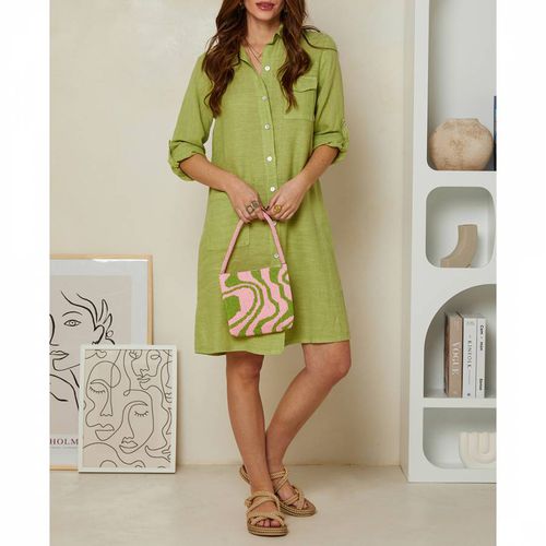 Green Pocket Linen Dress - Rodier - Modalova
