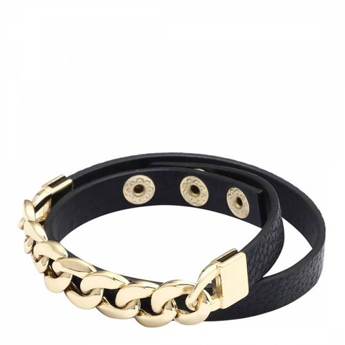 Men's 18K Chain Wrap Leather Bracelet - Stephen Oliver - Modalova
