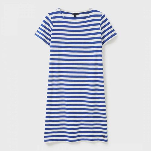 White/Blue Stripe Jersey Dress - Crew Clothing - Modalova