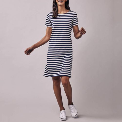 Navy/White Stripe Jersey Dress - Crew Clothing - Modalova