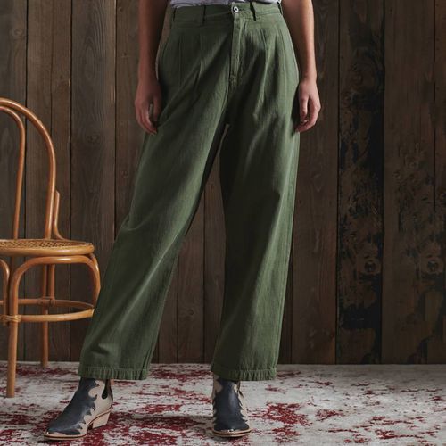 Olive Limited Edition Pleated Trousers - Superdry - Modalova