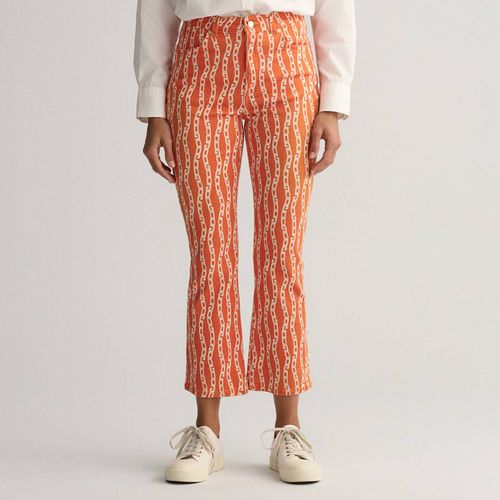 Orange Chain Print Cropped Jeans - Gant - Modalova