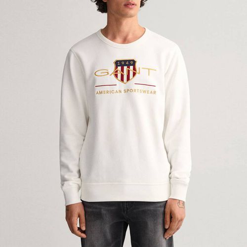 Ecru Archive Shield Logo Cotton Blend Sweatshirt - Gant - Modalova