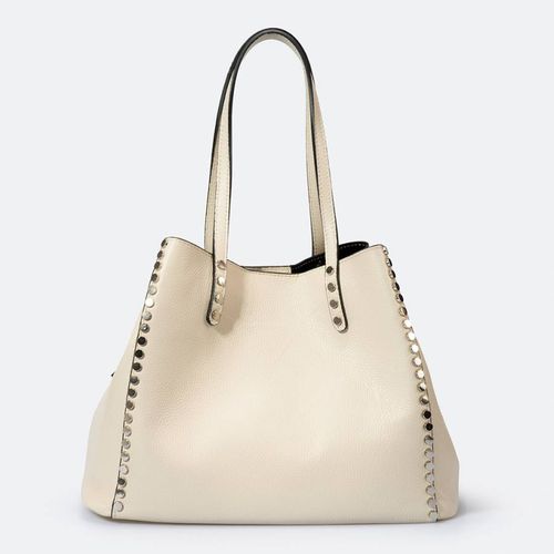 Beige Leather Top Handle Bag - Massimo Castelli - Modalova