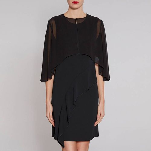 Black Chiffon Cape - Gina Bacconi - Modalova