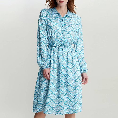 Blue Rotem Printed Shirt Dress - Gina Bacconi - Modalova