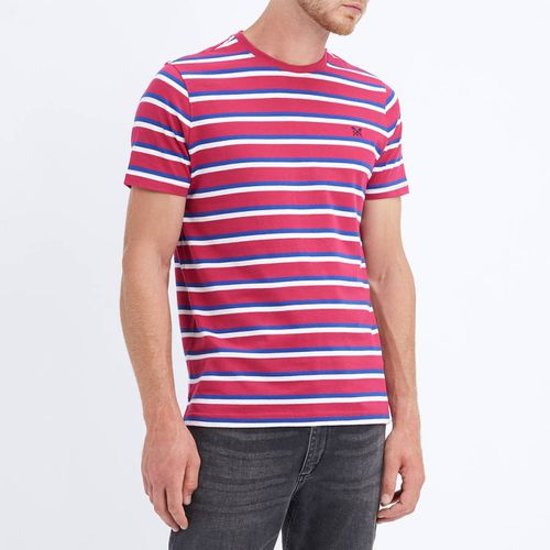 Red Double Stripe T-Shirt - Crew Clothing - Modalova