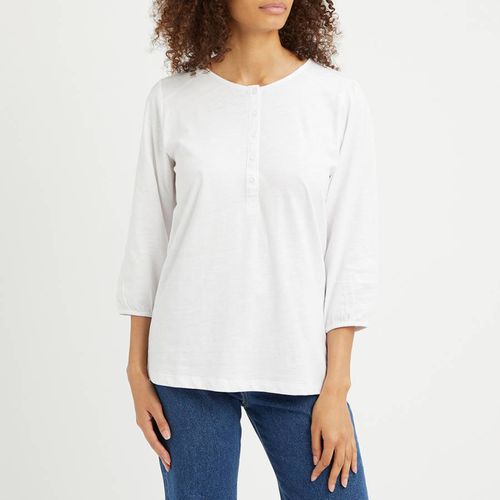 White Relaxed Cotton Top - Crew Clothing - Modalova