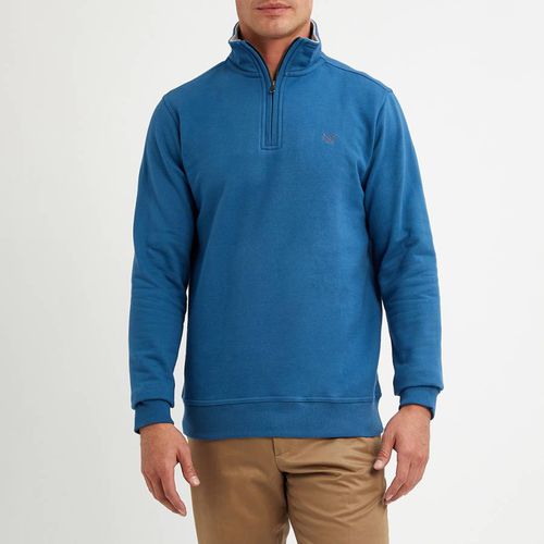 Blue Half Zip Sweatshirt - Crew Clothing - Modalova