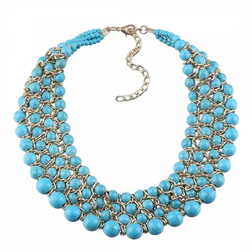 K Multi Turquoise Statememt Necklace - Liv Oliver - Modalova