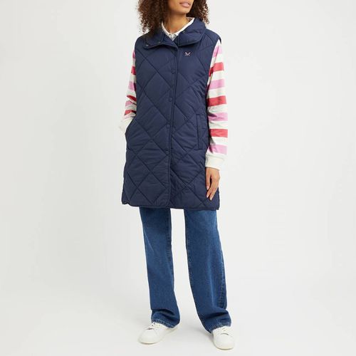 Navy Longline Gilet - Crew Clothing - Modalova