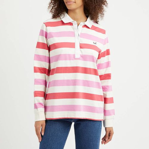 Red/Pink Striped Rugby Shirt - Crew Clothing - Modalova