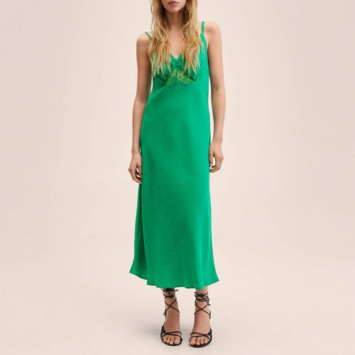 Green Lace Camisole Dress - Mango - Modalova
