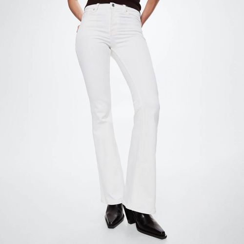 White Flared Stretch Jeans - Mango - Modalova